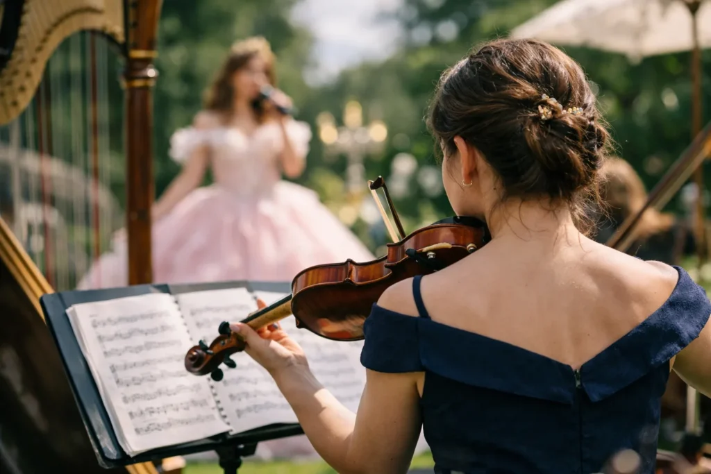 Harmonies de Style : La Subtile Alchimie entre Robes de Princesse et Musiciennes