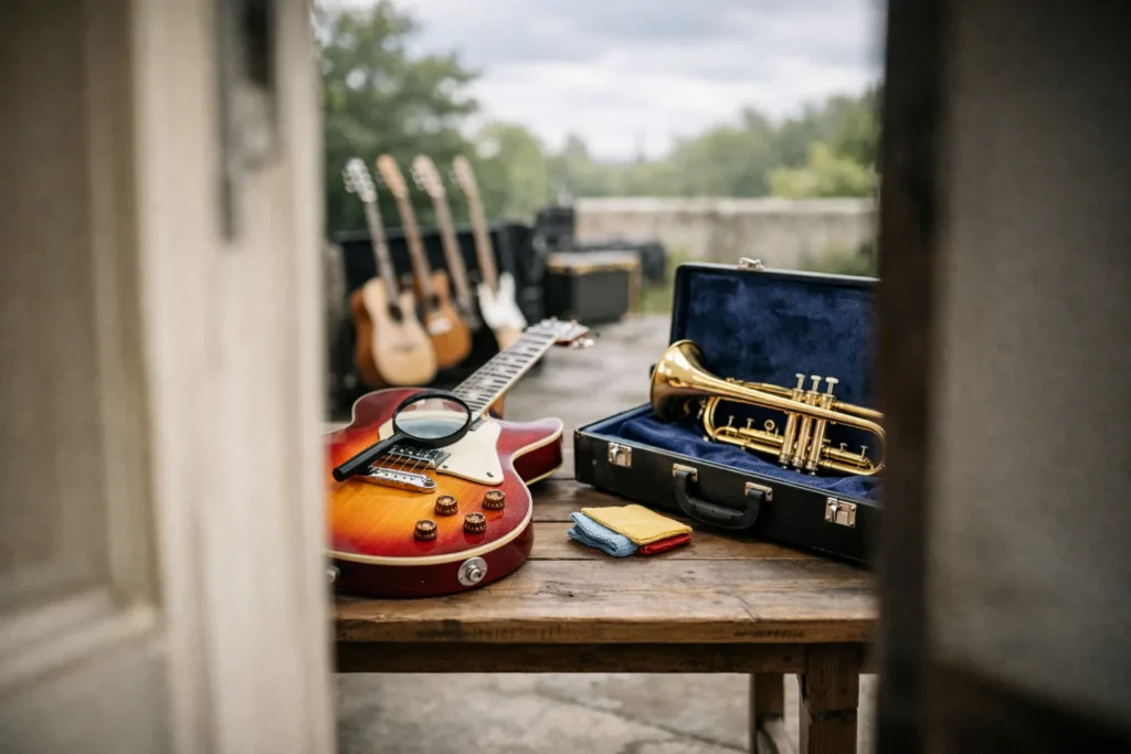 Acheter un instrument d&rsquo;occasion : vérifier une guitare ou une trompette