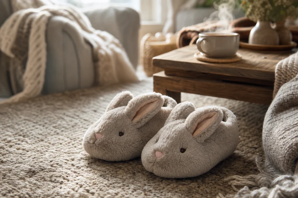 Chaussons lapin : douceur et confort pour l’hiver